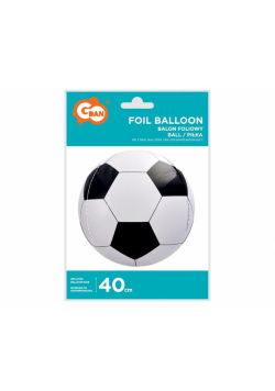 Balon foliowy Piłka biało-czarna 40.5cm