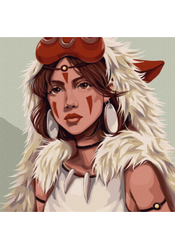 Malowanie po numerach - Księżniczka Mononoke 40x40