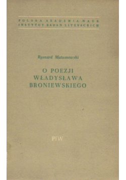 O poezji Władysława Broniewskiego