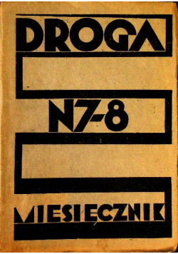 Miesięcznik Droga Numer 7 - 8 1931 r.