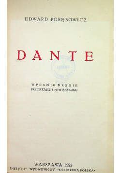 Dante 1922 r.
