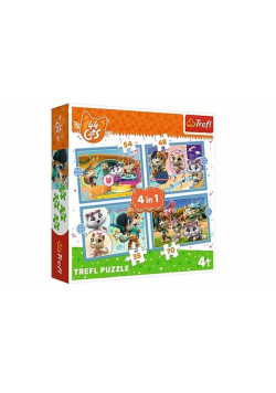 Trefl puzzle 4w1 Kocia ferajna 44 cats