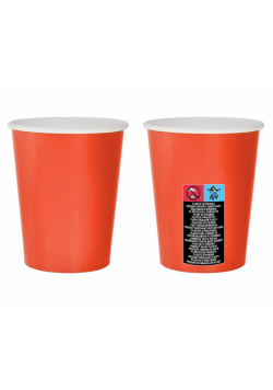 Kubeczki papierowe czerwone 250ml 14szt