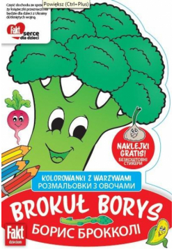 Kolorowanki z warzywami Brokuł Borys w.pol-ukr