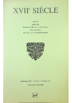 Revue XVIIe Siècle Nr 210