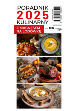 Kalendarz 2025 tygodniowy kulinarny z magnesem na lodówkę