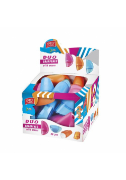 Temperówka z gumką Duo 12 sztuk
