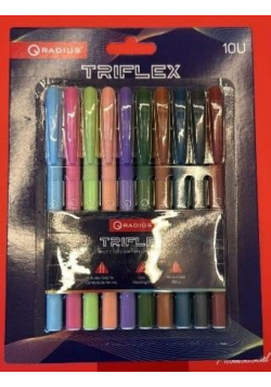 Zestaw długopisów kulkowych Tri Flex 10szt