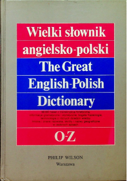 Wielki słownik angielsko polski O Z