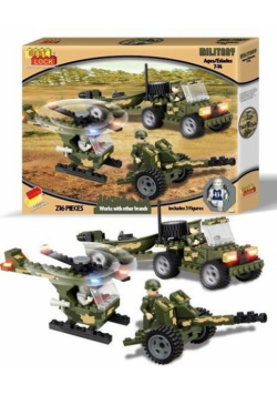 Klocki Best Lock 218 elementów Zestaw wojskowy Military