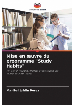Mise en œuvre du programme "Study Habits"