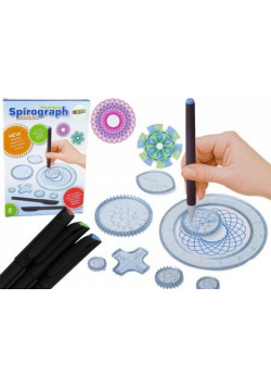 Zestaw Spirograf kółka pisaki modelina 28el