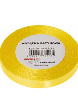 Wstążka satynowa kanarkowy 6mm x 32m