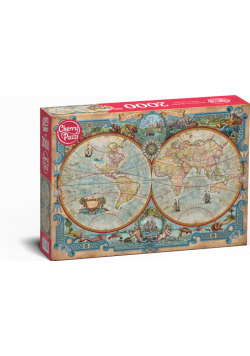Puzzle 2000 CherryPazzi Great Discoveries World Map 50125