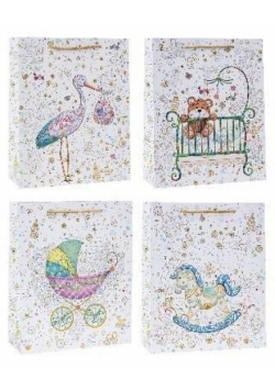 Torebka ozdobna 26x32x10cm mix ROZETTE