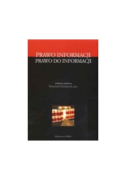 Prawo informacji. Prawo do informacji
