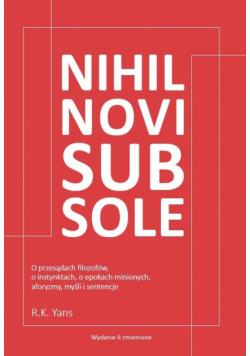 Nihil novi sub sole