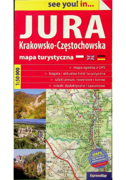 Jura Krakowsko Częstochowska papierowa mapa turystyczna 1:50 000