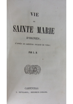 Vie Sainte Marie
