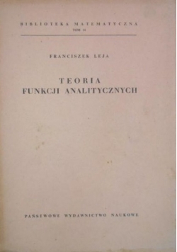 Teoria funkcji analitycznych
