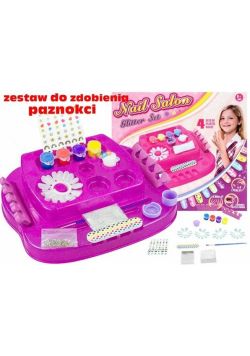 Duży zestaw do paznokci wzorniki lakiery brokat