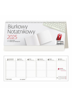 Kalendarz 2025 Biurkowy Notatnikowy tygodniowy