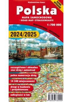 Polska. Mapa 1:700 000 wyd. foliowane wyd. 7
