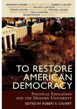 To Restore American Democracy