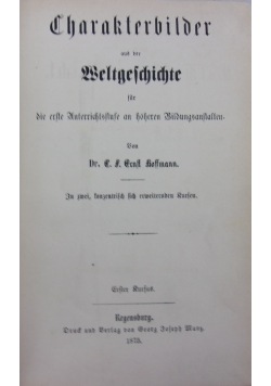 Charakterbilder aus der Weltgeschichte, 1875 r.