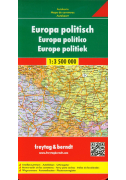 Europa mapa polityczno drogowa 1:3 500 000
