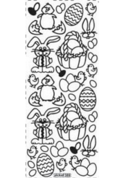 Stiker ażurowy 389 10x23cm złoty