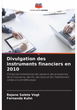 Divulgation des instruments financiers en 2010