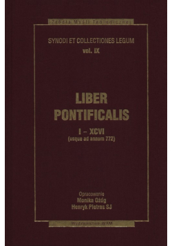 Liber Pontificalis I - XCVI