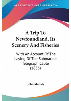 A Trip To Newfoundland, Its Scenery And Fisheries