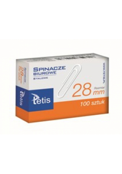 Paczka Spinacze biurowe okrągłe 28mm 100 szt 10 sztuk