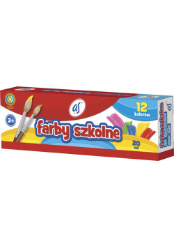 Farby szkolne AS 12 kolorów - 20 ml