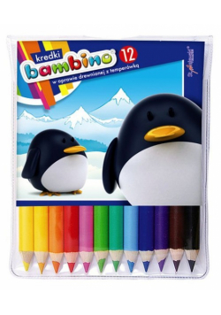 Kredki Bambino drewniane 12 kolorów Mini zoo