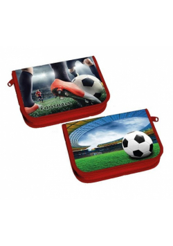 Piórnik dwuklapkowy z wyposażeniem Football