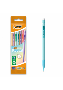 Ołówek automatyczny HB z gumką BIC Matic Pastel 0.7mm Pouch 5szt