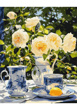 Malowanie po numerach IDEYKA 40x50 cm Eleganckie przyjęcie herbaciane