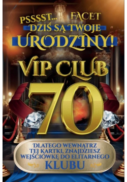 Karnet Urodziny 70 męskie