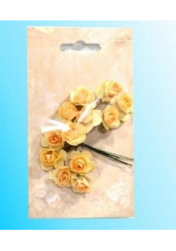 Kwiatki papierowe różyczki herbaciane 12szt