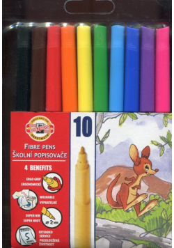 Flamastry zmywalne 10 kolorów