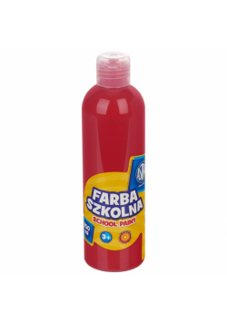 Farba szkolna naturalna tempera Astra 250 ml czerwona