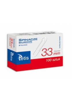 Paczka Spinacze biurowe okrągłe 33mm 100 szt 10 sztuk