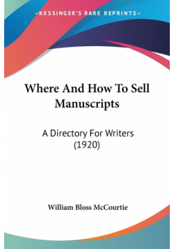 Where And How To Sell Manuscripts