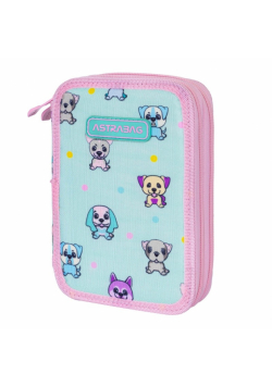 Piórnik 2-komorowy bez wyposażenia Astrabag Puppies World