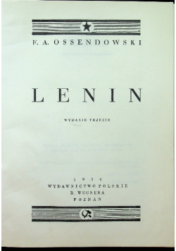 Lenin wydanie trzecie reprint z 1930 r.