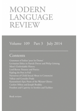 Modern Language Review (109