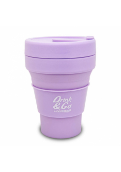 Kubek silikonowy 355 ml pastelowy powder purple